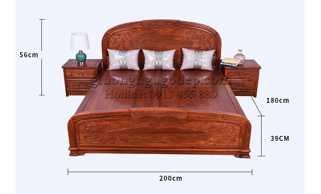 Những mẫu giường gỗ hương đẹp giá rẻ không ngờ được sản xuất tại ...
