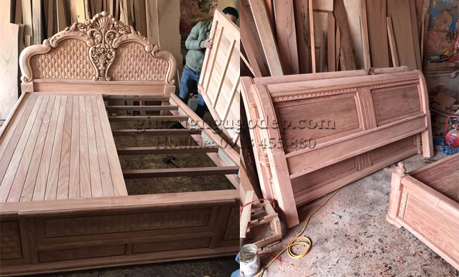Xưởng nội thất sản xuất giường ngủ 1m8 25 năm Tân Minh Chính 