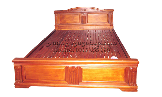 Mẫu giường gỗ gụ đẹp bán chạy nhất - giá tại xưởng 