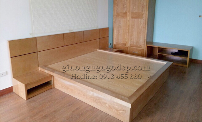 Giường gỗ sồi Hà Nội rẻ đẹp chỉ có tại nội thất Tân Minh Chính 