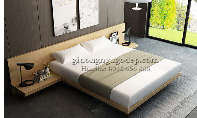 Sức hấp dẫn của mẫu giường ngủ kiểu Nhật gỗ tự nhiên 