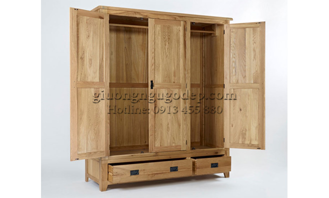 Tủ áo gỗ sồi Mỹ - MSP011