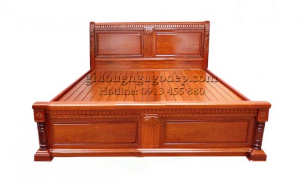 Giường gỗ hương chữ X - MSP003